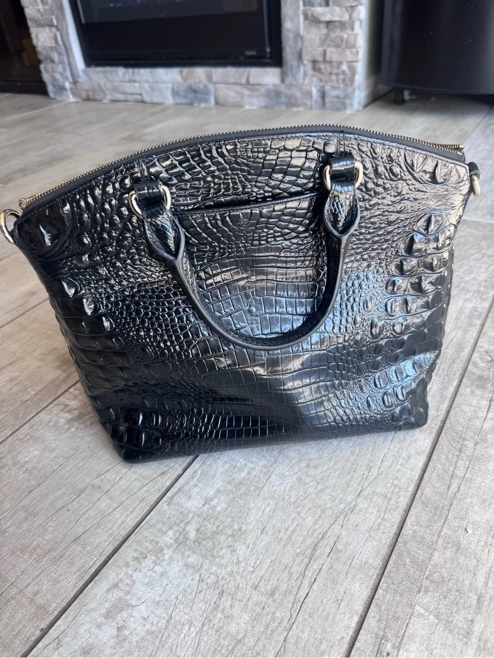 Brahmin Black Large Duxbury Satchel